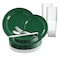 Smarty Had A Party Solid Green Holiday Round Disposable Plastic Wedding Value Set, 360PK 110GRVS60 - alternate 1
